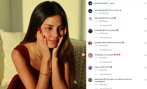 Juan Morelli y su amoroso mensaje a Luciana Fuster. Foto: Instagram/@lucianafusterg Juan Morelli y su amoroso mensaje a Luciana Fuster. Foto: Instagram/@lucianafusterg