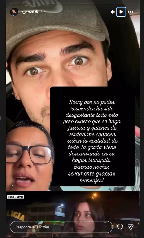 Juan Víctor Sánchez clama justicia tras liberación de Andrea San Martín y luego borra su mensaje. Video: IG @la_vittery Juan Víctor Sánchez clama justicia tras liberación de Andrea San Martín y luego borra su mensaje. Video: IG @la_vittery