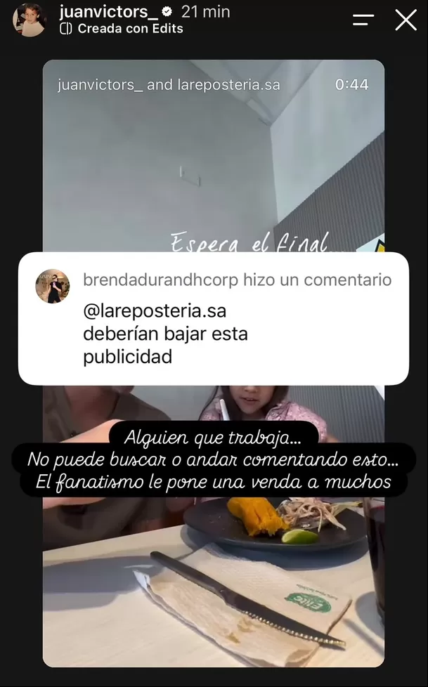 Juan Víctor Sánchez responde a usuaria por insólito pedido / IG: @juanvictors_ Juan Víctor Sánchez responde a usuaria por insólito pedido / IG: @juanvictors_
