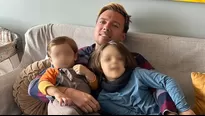 Julián Zucchi y sus hijos con Yiddá Eslava / Instagram