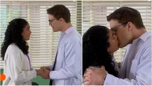 July aceptó ser la enamorada de Francisco y lo dejó sin aliento con tremendo beso. Fuente: AméricaTV