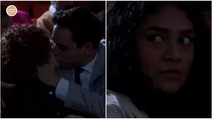 July enfureció tras apasionado beso de Cristóbal con novia frente a ella. Fuente: AméricaTV 