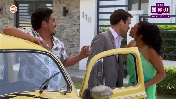 July se derritió al ver a Cristóbal en terno para la boda de Alessia / AméricaTV July se derritió al ver a Cristóbal en terno para la boda de Alessia / AméricaTV