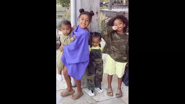 Kim y Kanye tienen 4 hijos: North, Saint, Chicago y Psalm. Fuente: Instagram Kim Kardashian