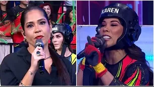 Karen Dejo enfrentó a Katia Palma en Esto es Guerra. Fuente: AméricaTV