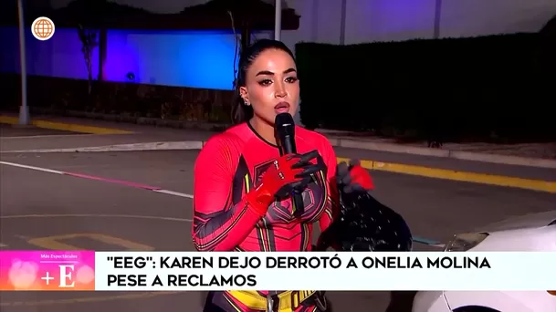Según Onelia Molina, Karen Dejo salió antes de tiempo en la competencia de eliminación, pero se comprobó que la 'Sabrosura' sí respetó las reglas / Captura