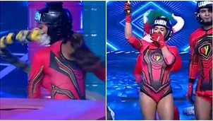 Karen Dejo sufrió fuerte golpe en la cara y no pudo celebrar triunfo. Fuente: AméricaTV