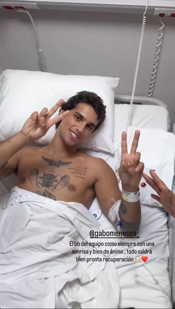 Karen Dejo visitó a Gabriel Meneses en clínica y lo encontró en comprometedora situación / Instagram