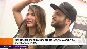 Karen Dejo y Lucas Piró (Foto: Captura América TV)