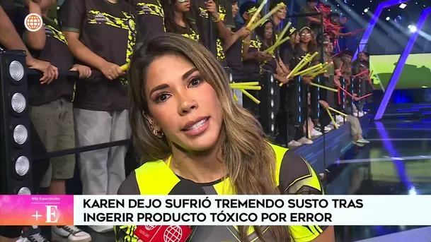 Karen Dejo narró el momento de angustia que le tocó vivir. Foto: América TV Karen Dejo narró el momento de angustia que le tocó vivir. Foto: América TV