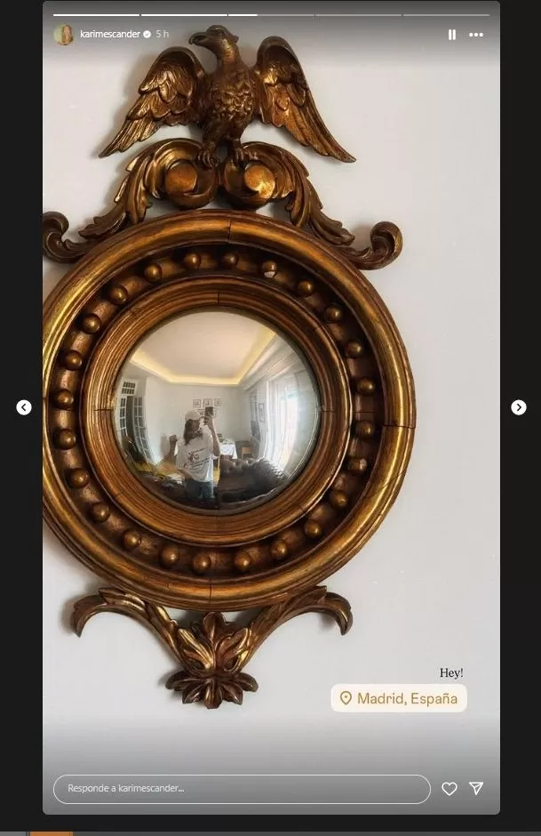 A través de sus historias de Instagram, la joven artista compartió que actualmente se encuentra en Madrid, España, y que aún camina con dificultad. Foto: Instagram