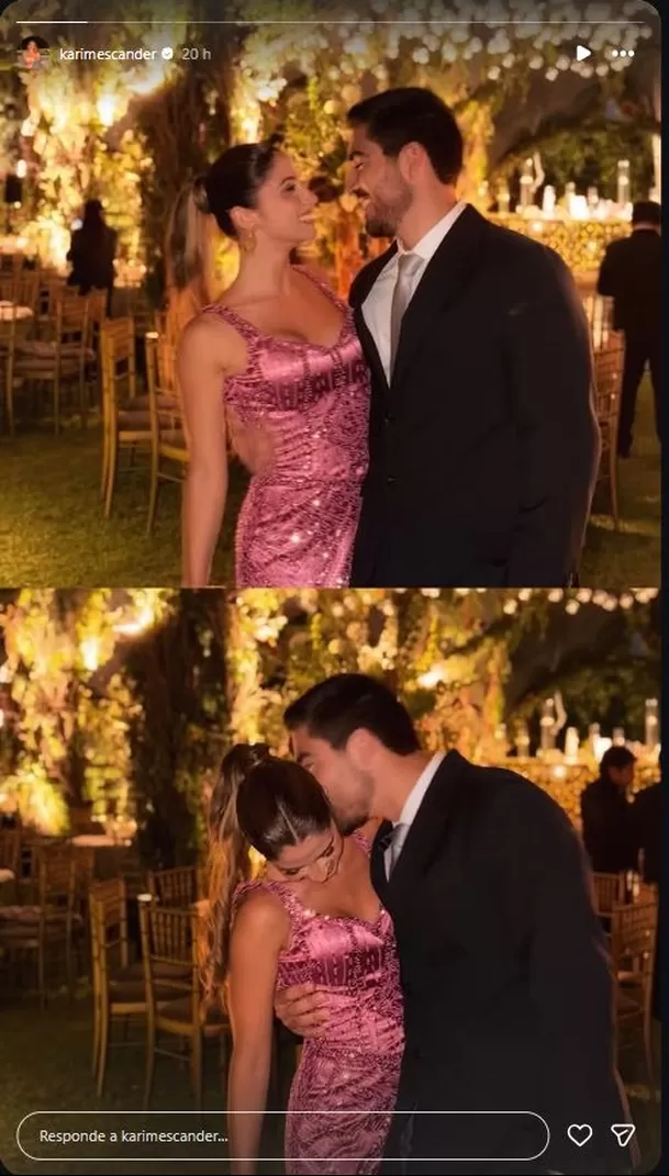 Karime Scander dejó ver su lado más romántico junto a su galán . Foto: Instagram