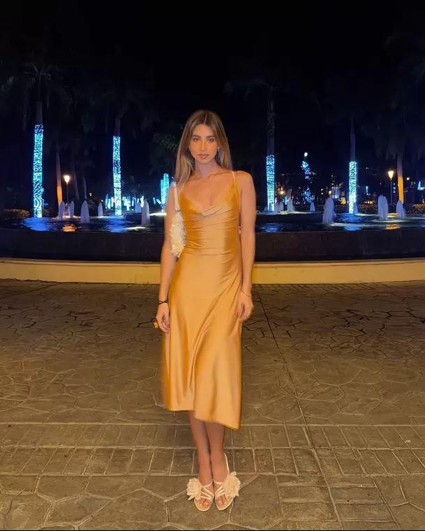 Karime Scander rompió las redes con su look de geisha. Foto: Instagram/@karimescander