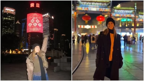 Karime Scander en China. Fuente: instagram Karime Scander en China. Fuente: instagram