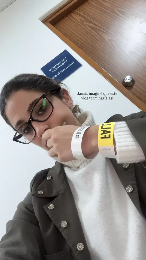 Karime Scander se torció el pie durante grabaciones de Al fondo hay sitio. Fuente: Instagram