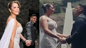 Christian Domínguez y Karla Tarazona contrajeron matrimonio. La íntima ceremonia reunió a familiares y amigos cercanos. Foto: IG @joselaraweddings / Video: @luisavargasatelier