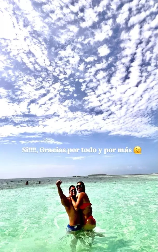 Christian Domínguez y Karla Tarazona en Panamá. Foto: Instagram