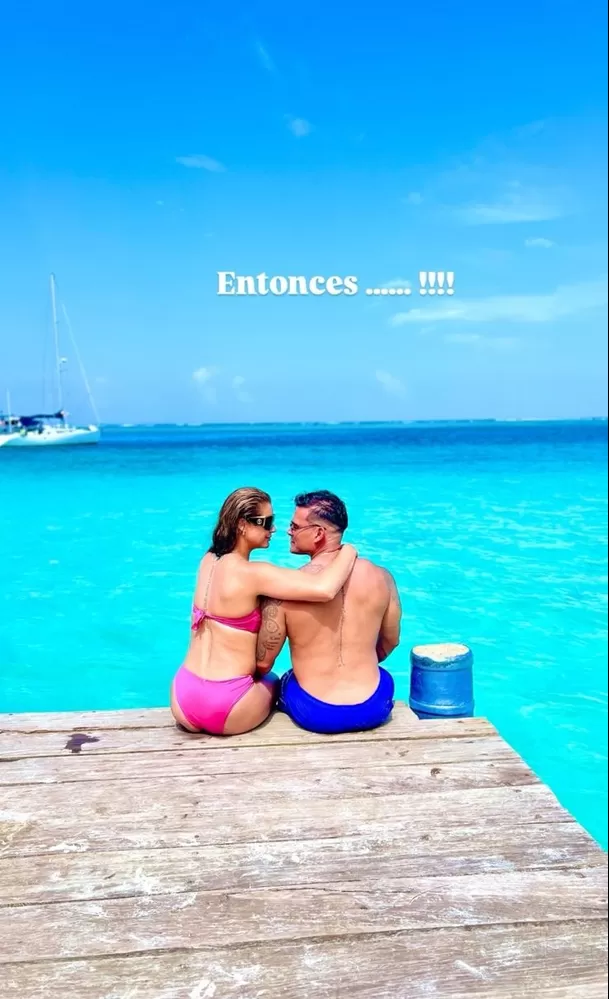 Christian Domínguez y Karla Tarazona en Panamá. Foto: Instagram