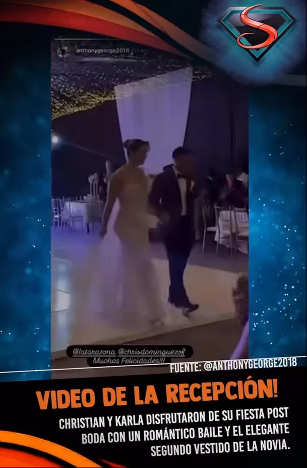Karla Tarazona y Domínguez disfrutaron de su primer baile como esposos / Fuente: Video: @instarandula Karla Tarazona y Domínguez disfrutaron de su primer baile como esposos / Fuente: Video: @instarandula