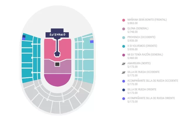 Mapa de ubicaciones | Imagen: Teleticket