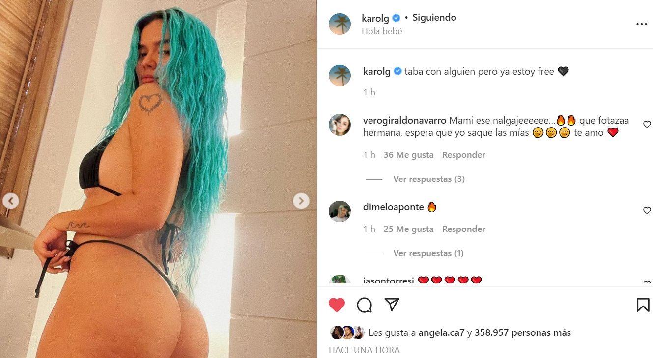 Karol G luce orgullosa sus celulitis e inspira a fanáticos  