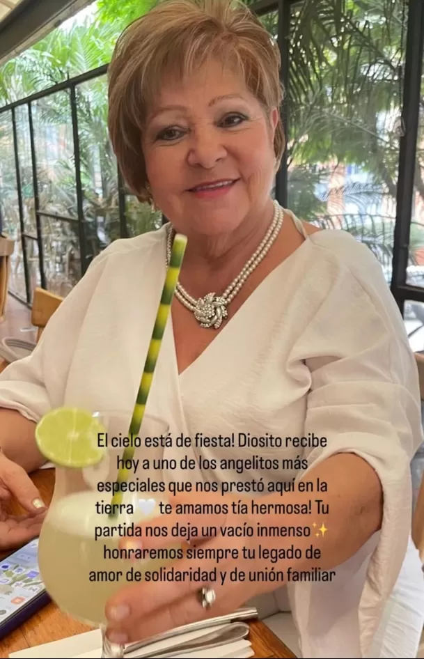 Doña Teresa, la tía de Karol G, falleció hace unos días / Instagram