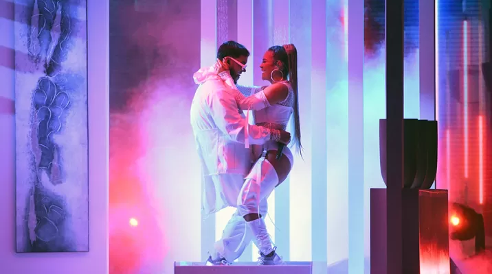Karol G y Anuel AA. Foto: AFP Karol G y Anuel AA. Foto: AFP