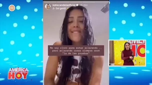 Publicación de Kate Candela fue interpretada como una clara indirecta a Paula Arias. Foto: América TV Publicación de Kate Candela fue interpretada como una clara indirecta a Paula Arias. Foto: América TV