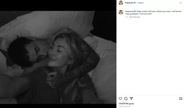 Kate Cassidy realizó una emotiva publicación en su cuenta de Instagram / Instagram