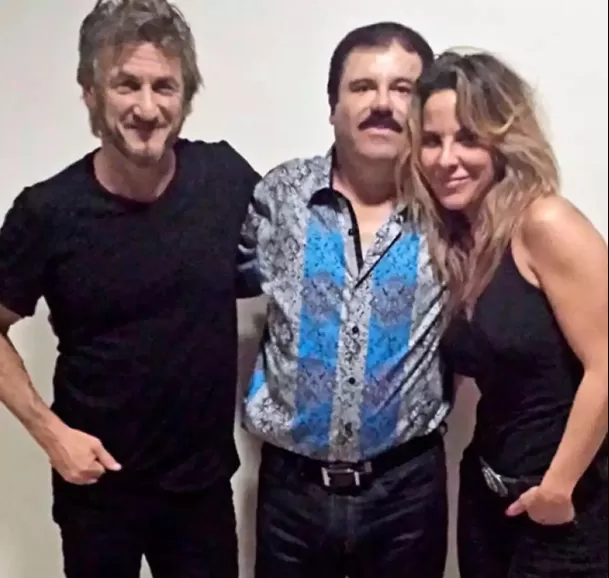 Sean Penn y la actriz Kate del Castillo se reunieron con Joaquín 'El Chapo' Guzmá, exlíder del Cártel de Sinaloa en el 2015. Fuente: Instagram