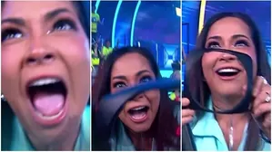 Katia Palma destruyó cámara al celebrar victoria de Rosángela Espinoza / AméricaTV