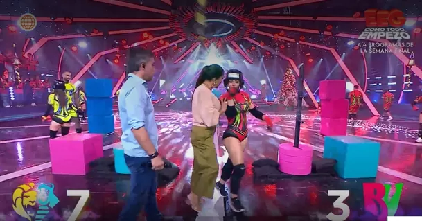 Katia Palma "botó" del set a Onelia Molina con tremendo empujón / AméricaTV Katia Palma "botó" del set a Onelia Molina con tremendo empujón / AméricaTV