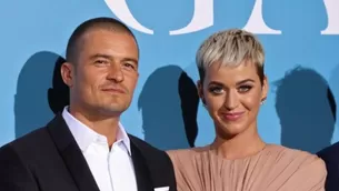 Katy Perry y Orlando Bloom anunciaron así su compromiso . Foto: AFP