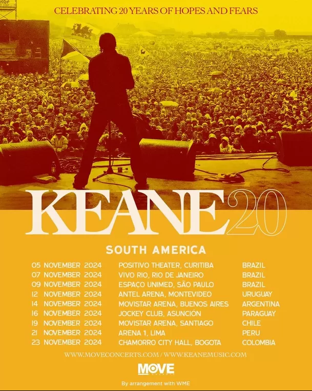 Keane anunció gira por Latinoamérica / Instagram