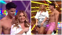 Kevin Díaz ingresó a Esto es Guerra y le bailó a Johanna San Miguel. Fuente: AméricaTV