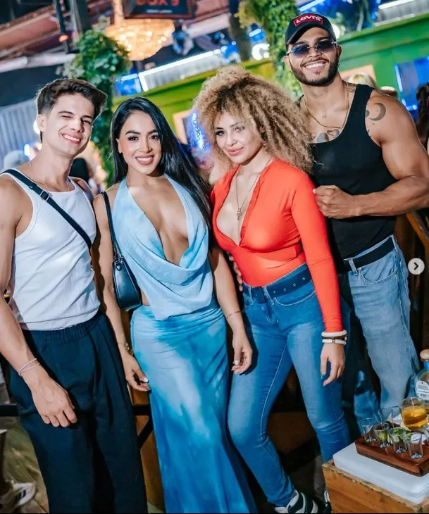 Los integrantes de 'Esto es guerra' se lucieron en conocida discoteca de la selva. Foto: Instagram