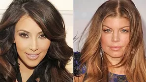 Kim Kardashian y Fergie protagonizaron un selfie al natural. Foto: Composición