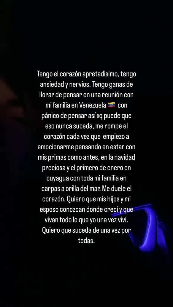 Korina Rivadeneira expresó su ansiedad y nerviosismo por la situación de Venezuela/Foto: Instagram