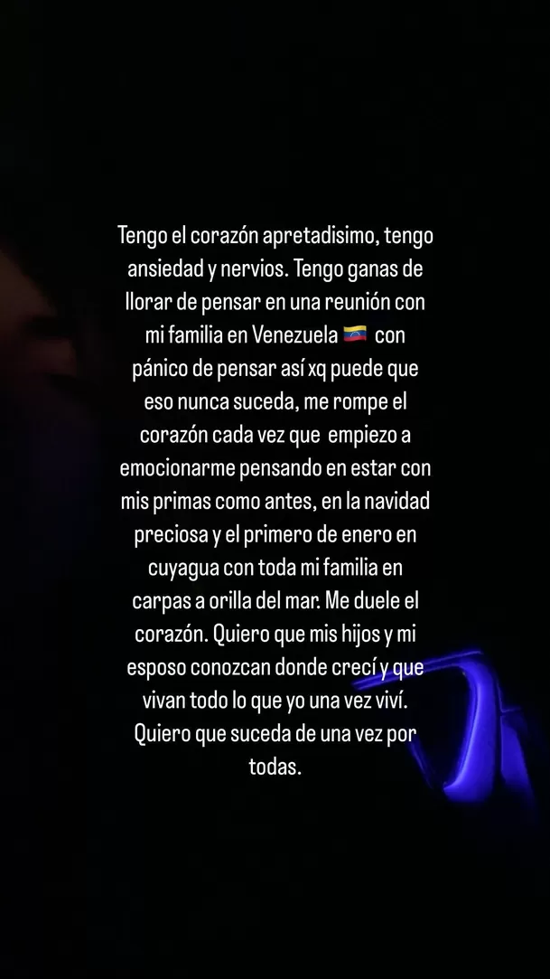 Korina Rivadeneira expresó su ansiedad y nerviosismo por la situación de Venezuela/Foto: Instagram