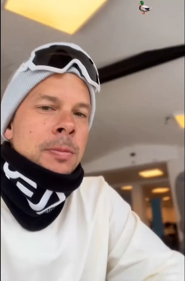 Mario Hart le consultó a Korina si podía subir un video de todas sus caídas en la nieve/Foto: Instagram