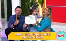 Korina Rivadeneira recibió emotiva sorpresa de Mario Hart y Lara por el Día de la madre - Noticias de madre-familia