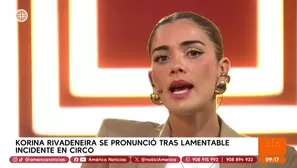 Korina Rivadeneira reapareció en el programa 'Desvelados' tras indignante episodio de acoso. Foto y video: América TV