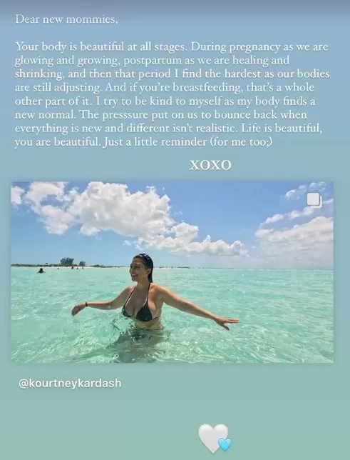 Kourtney comentó sobre su situación posparto | Imagen: Instagram