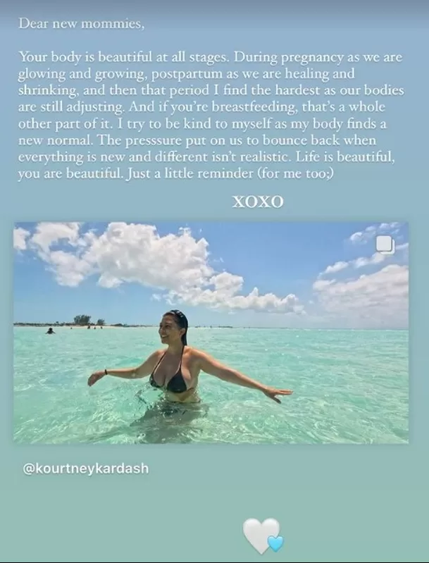 Kourtney comentó sobre su situación posparto | Imagen: Instagram