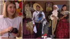 Laia quedó fascinada con los trajes históricos de los Gonzales en turismo vivencial