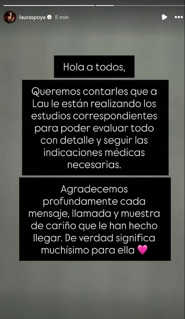 Laura Spoya se pronuncia tras aparatoso accidente en Surco/ Captura Instagram