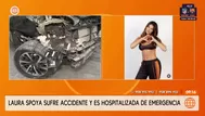 Laura Spoya sufrió aparatoso accidente y fue hospitalizada