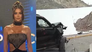 El accidente de Laura Spoya ocurrió cuando se desplazaba por la avenida El Polo y terminó impactando su camioneta contra un muro. Video: América TV