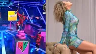 Leandro celebró punto en EEG con efusivo abrazo a su novia