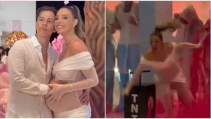 Lele Pons sufrió dolorosa caída en plena revelación de sexo de su bebé con Guaynaa. Fuente: ¡Hola!/TikTok